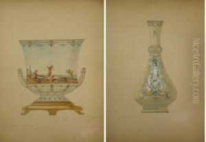 Lot De 17 Etudes Sur Papier by Eugene Sieffert