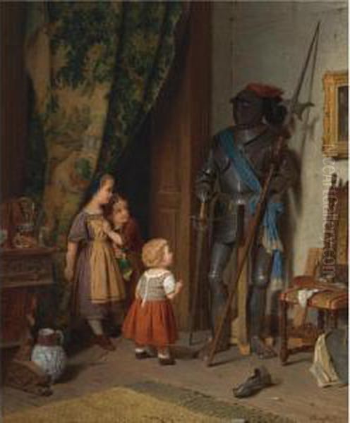 Children In The Painter's Studio - view 1