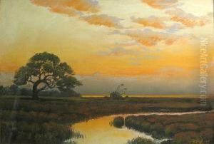 Sunset On The Marsh by Edwin C. Siegfried