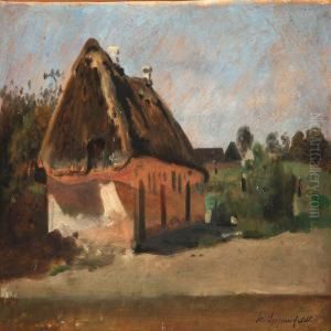 Two Landscapes With Farms by Hermann Carl Siegumfeldt