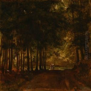 Fra Kirkeskoven Ved Langaa I Jylland by Hermann Carl Siegumfeldt