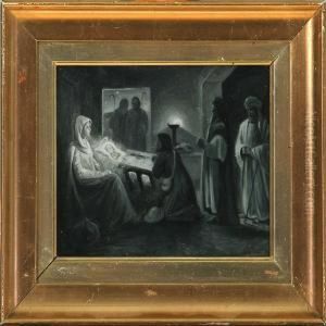 The Newborn Jesus by Hermann Carl Siegumfeldt