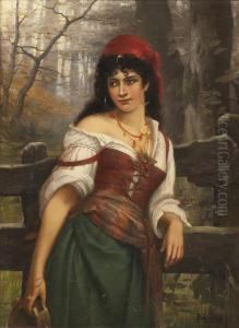 Zigeunerin Mit Tambourin