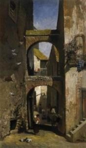 In The Narrow Streets Of A Village In South Tyrol