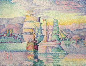Les Bricks-goelettes. Antibes by Paul Signac