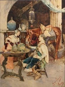 At The Inn by Guiseppe Signorini