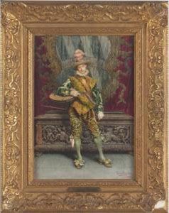 Man With Lute by Guiseppe Signorini
