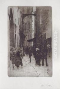 Il Ghetto: Piazza Della Fratellanza by Telemaco Signorini
