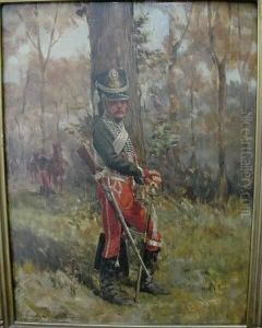 Fre
Nch Hussar At Rest by Guido Sigriste