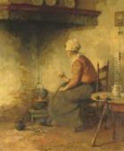 A Warm Drink By The Fire by Gijsbertus Jan Sijthoff