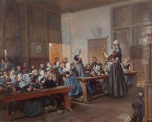 Gesangsstunde In Der Kinderschule In Holland by Max Silbert