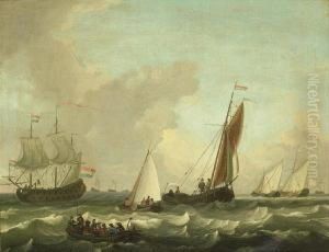 Dutch Shipping In Choppy Seas by Adam Silo