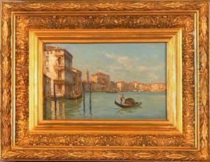 Il Canal Grande Con Palazzo Rezzonico by Ferdinando Silvani