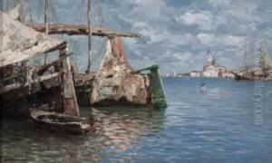 Trabacoli Davanti A San Giorgio by Francesco Silvani