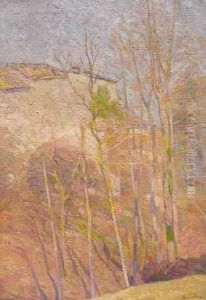 Village Derriere Les Arbres by Albert Silvestre
