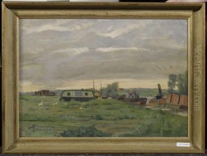 Bords De Seine. St. Denis. 1894. by Albert Silvestre