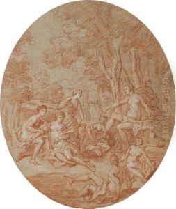 Diane Au Bain, Entouree De Ses Nymphes, Decouvrant La Grossesse De Callisto by Louis Ii Silvestre