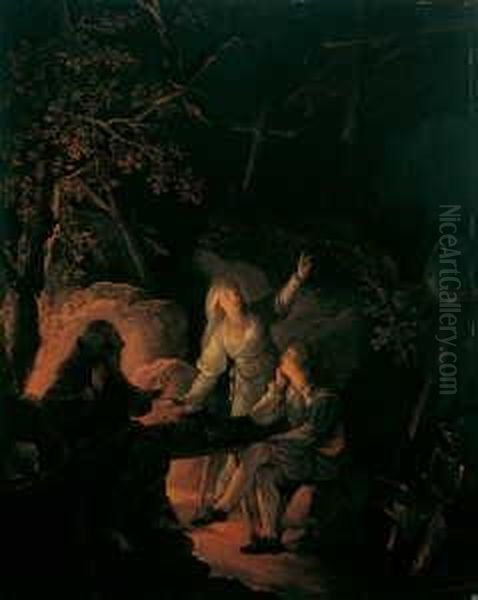 Szene Aus Dem Leben Der Atala. Nach Einem Motiv Aus Dem 1801 Erschienenen Roman "atala" Von F. R. De Chateaubriand. - view 1
