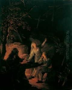 Szene Aus Dem Leben Der Atala. Nach Einem Motiv Aus Dem 1801 Erschienenen Roman "atala" Von F. R. De Chateaubriand.