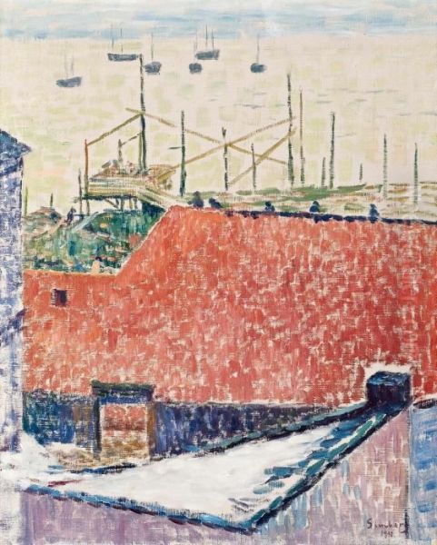 Construction Work In Katajanokka - View From Theartist's Window - view 1