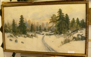 Vinterlandskap. Vinterlandskap.