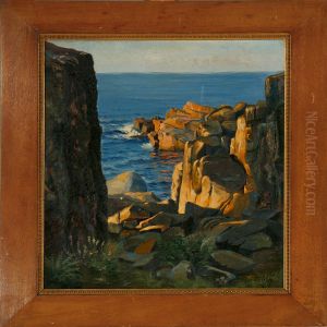 A Coastal Scenery Frombornholm Island, Denmark by Viggo Rasmus Simesen