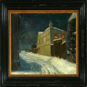 Winter Night On Theoutskirts Of The Town