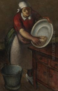 Cleaning A Bowl by Simkha Simkhovitch