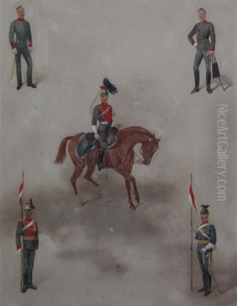 Study Of Five Lancers - view 1