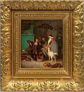 Jagdgesellschaft Ineiner Oberbayerischen Gastwirtschaft by Wilhelm Simmler