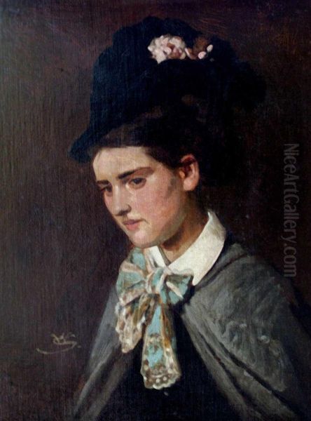 Halbportrait Einer Jungen Frau In Alpenlandischer Tracht - view 1
