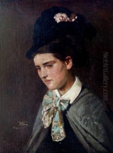 Halbportrait Einer Jungen Frau In Alpenlandischer Tracht