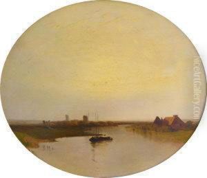 Continental Landscape With River Continental Landscape With River