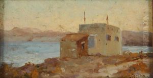 Fortin En Bord De Mer by Gaston Simoes De Fonseca