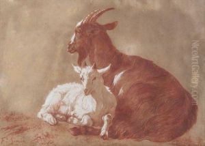 Chevre Et Son Chevreau by Francois Simon