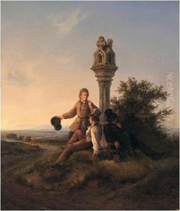 Rastende Wanderer (resting Travellers) by Friedrich Simon