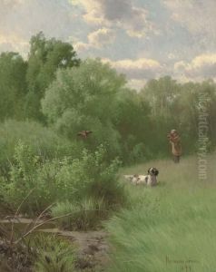 Woodcock Shooting by Hermann Gustave Simon