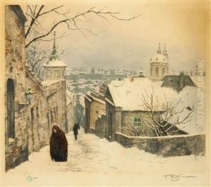 On The New Castle Steps by Tavik Frantisek Simon