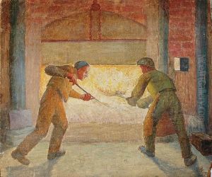 Piec W Hucie Szkla by Jadwiga Simon-Pietkiewicz