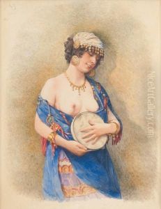 Gitana Con Tamburello by Attilio Simonetti