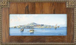 "view Of An Italian Coastal Town" by Giuseppe Simonetti