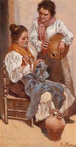 Two Womenin Conversation - view 1