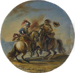 Two Battle Scenes by Francesco Simonini
