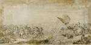 Equestrian Battle Before A City