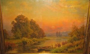 Riviere Au Crepuscule by Lucien Simonnet