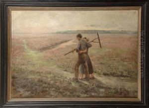 Le Retour Des Champs A Brasschaat by Jan Frans Simons