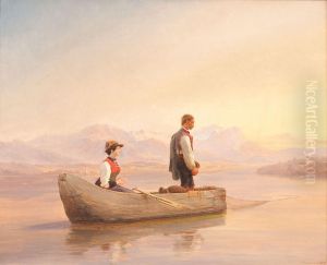 Andachtiges Fischerpaar Auf See by Niels Simonsen