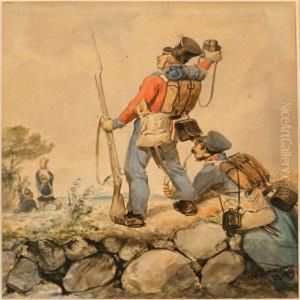 Saluting Preussian And Danish Soldiers During The Firstschleswian War