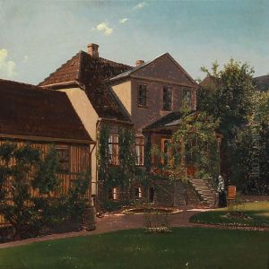 Summer Day In A Garden At A Villa In Valby, Denmark by Simon Simonson