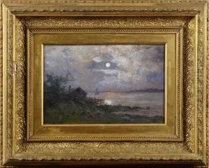 Strandmotiv I Mansken Signerad Konrad Simonsson by Karl Konrad Simonsson